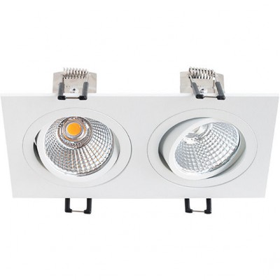 RGB TECHNIK Sufitowa oprawa punktowa ruchoma GU5.3 6W 1100lm 3000K IP20 DEL W Biały