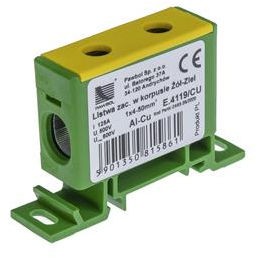 PAWBOL E.4119/CU Złączka szynowa 1x50mm² /Żółto-zielony/