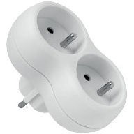 ELGOTECH Rozgałęźnik 2-krotny z uziemieniem 16A 250V /Biały/