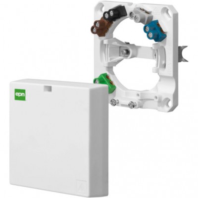 ELEKTRO-PLAST NASIELSK Puszka instalacyjna podtynkowa do podłączeń AGD z wkładem IP44 /82x82x21mm/ Biały