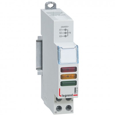 LEGRAND Lampka potrójna LED 3 kolorowa L435 230V /Czerwony+Żółty+Zielony/