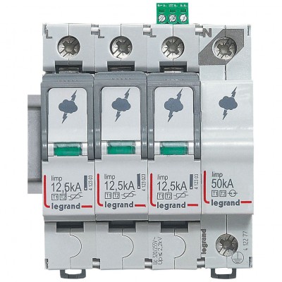 LEGRAND Ogranicznik przepięć T1+T2 12,5/60kA 1,5kV 2,2kV 3P+N