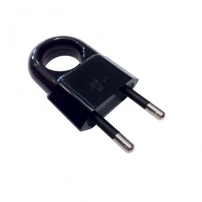 PAWBOL Wtyczka płaska z uchwytem 10A 250V /Czarny/