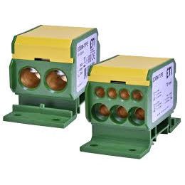 ETI Blok rozdzielczy EDBM-7/PE 192A 2x 4‑70mm² + 3x 2,5‑25mm² + 4x 2,5‑16mm² /Żółto-Zielony/