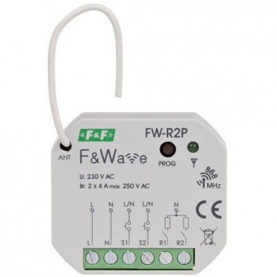 F&F FW-R2P Przekaźnik bistabilny podwójny 2x 8A 85-265V AC/DC dopuszkowy Ø60