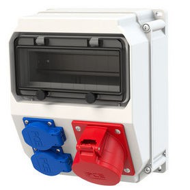 PCE Rozdzielnica stacjonarna ECOLINE IP44 1x32/5, 2x230V