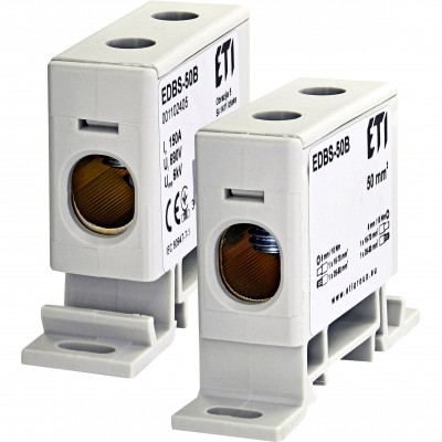 ETI Zacisk 1‑torowy na szynę TH 150A 16-70mm² EDBS-50B /Szary/