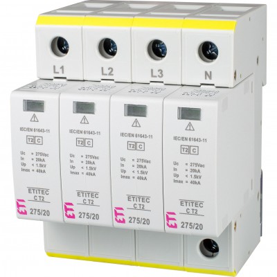 ETI Ogranicznik przepięć ETITEC C T2 275/20 4+0 20/40 kA