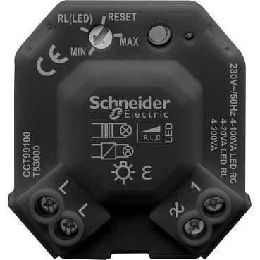 SCHNEIDER CCT99100 Mechanizm ściemniacza podtynkowego uniwersalny R,L,C,LED 230V CCT99100