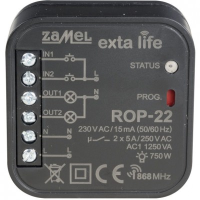ZAMEL Radiowy odbiornik dopuszkowy 2-kanałowy dwukierunkowy Exta Life ROP-22
