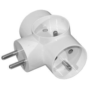 PAWBOL Rozgałęźnik wtyczkowy 3‑gniazda 16A 250V D.3805