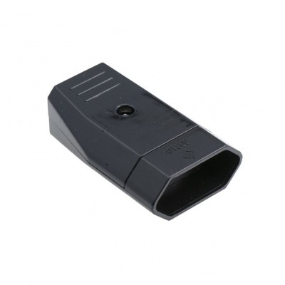 PAWBOL Gniazdo pojedyncze przenośne płaskie 10A 250V /Czarny/