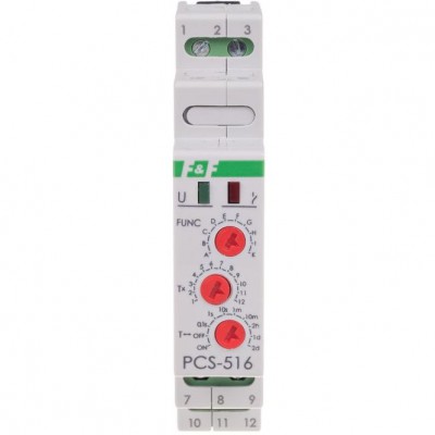 F&F PCS-516UNI Przekaźnik czasowy UNI 8A 12-264V AC/DC na szynę TH35