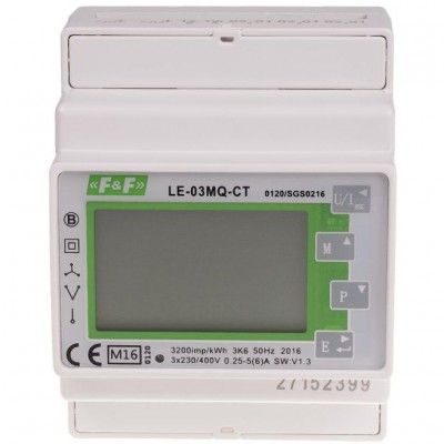 F&F LE-03MQ-CT Licznik zużycia energii 2-kierunkowy 3-fazowy 3x400V+N