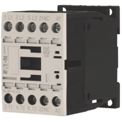 EATON Stycznik mocy DILM 7-01-EA 24V DC 3kW 3P 1R zaciski śrubowe
