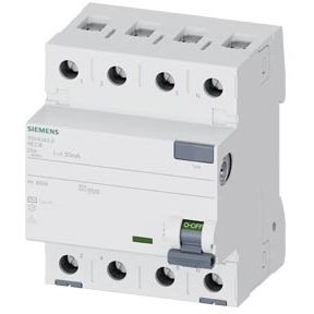 SIEMENS Wyłącznik różnicowoprądowy 25A 30mA 10kA 4P /Typ AC/