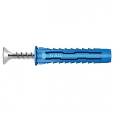 RAWLPLUG Kołek rozporowy 4ALL uniwersalny 8x50mm z wkrętem 5,0x60mm Niebieski