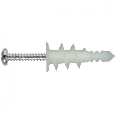 RAWLPLUG Kołek ślimakowy DRIVA do płyt gipsowo-kartonowych z wkrętem 4,2x32mm Biały