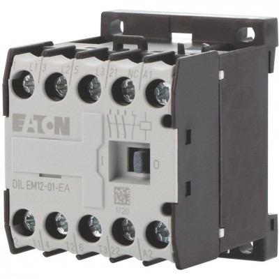 EATON Miniaturowy stycznik mocy DILEM12-01-EA 12A 230V AC 5,5kW 3P 1R /230V 50Hz, 240V 60Hz/