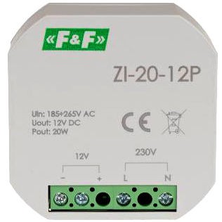 F&F Zasilacz impulsowy 20W 12V ZI-20-12P