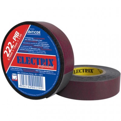 ANTICOR PE-222PIB0-0019007 Samowulkanizująca taśma izolacyjna 222 /19mmx7,5m/ Czarny