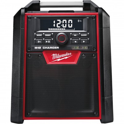 MILWAUKEE M18 RC-0 RADIO Z ŁADOWARKĄ, 40W, USB, BLUETOOTH, 18V/230V, WERSJA ZEROWA, KARTON 4933446639