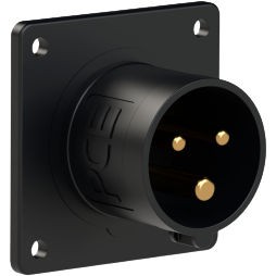 PCE 613-6x Wtyczka siłowa odbiornikowa 16A na 3 bolce IP44 613-6x Czarny