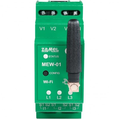 ZAMEL Monitor energii elektrycznej WI-FI 3F+N Supla MEW-01