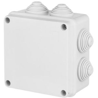 ELEKTRO-PLAST NASIELSK Puszka natynkowa hermetyczna INDUSTRIAL IP55 z 7 dławicami IK07 /129x129x61mm/ Szary