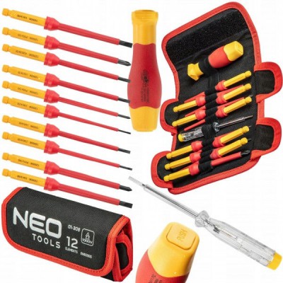 TOPEX KOŃCÓWKI WKRĘTAKOWE Z UCHWYTEM 1000V, 12 SZT. NEO 01-308