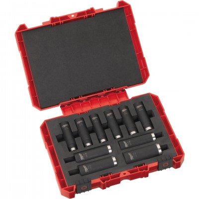 MILWAUKEE ZESTAW KLUCZY NASADOWYCH 1/2 10 SZT. (8,10,11,12,13,14,16,17,19,21) W KASECIE 4932480457