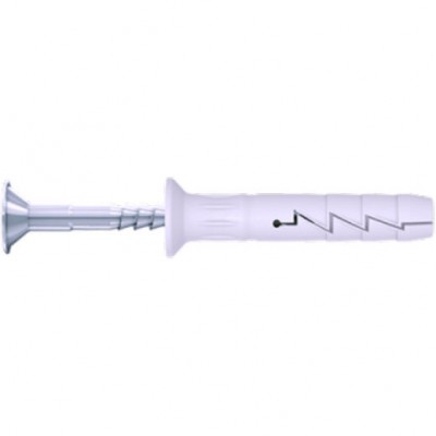 RAWLPLUG Kołek wbijany nylonowy szybkiego montażu z kołnierzem cylindrycznym /8x60mm/ Szary