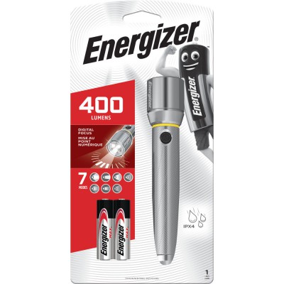 ENERGIZER Latarka przenośna Vision HD Performance Metal Torch with Digital Focus, 2xAA 400 lm
