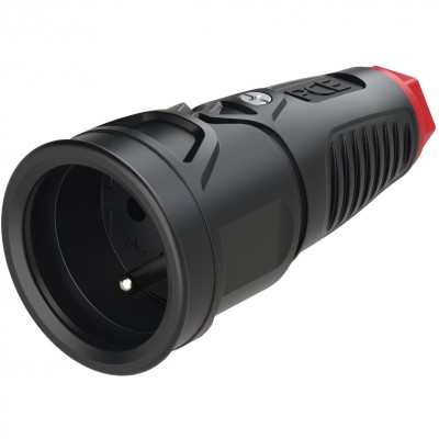 PCE Gniazdo przenośne jednofazowe gumowe 16A 250V 2410-SRW