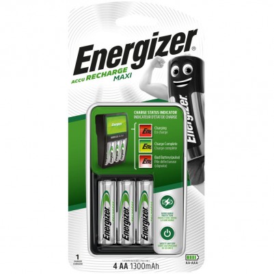 ENERGIZER Ładowarka MAXI + akumulatory AA /4szt/ 2000 mAh do AA i AAA