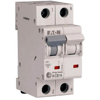 EATON Wyłącznik nadprądowy C6A 2M 1P+N 6kA HN-C6/1N