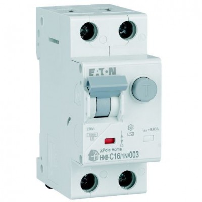 EATON Wyłącznik różnicowoprądowy z modułem nadprądowym HNB-C16/1N/003 16A 0,03A 30mA 2M 1P+N 6kA