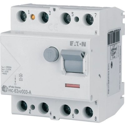 EATON Wyłącznik różnicowoprądowy HNC-63/4/003-A 63A 0,03A 30mA 4M 6kA/Typ A/