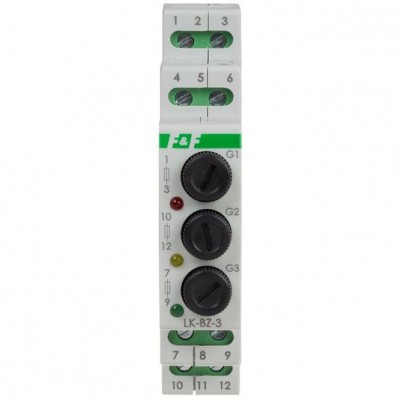 F&F Lampka kontrolna LK-BZ-3 K 3x 230 V+N /Czerwony+Żółty+Zielony/