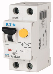 EATON 286490 Wyłącznik różnicowonadprądowy PFL6-32/1N/C/03 C32A/ 300MA/AC 1P+N 2M 6kA