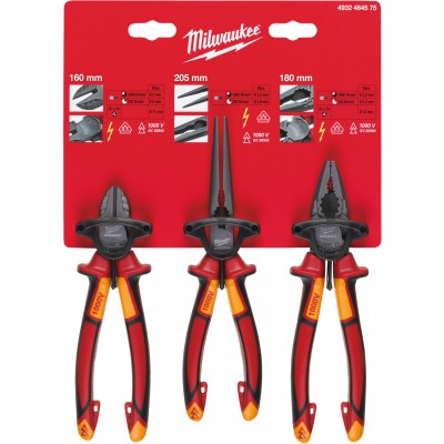 MILWAUKEE ZESTAW SZCZYPIEC VDE 3 SZT. 4932464575