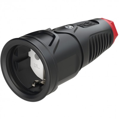 PCE 2510-SRW Gniazdo przenośne proste gumowe 16A 230V IP44 Taurus2 2510-SRW