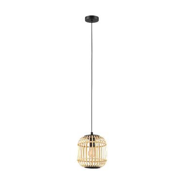 EGLO 43231 Lampa wisząca wewnętrzna BORDESLEY czarny 1xE27 stal drewno