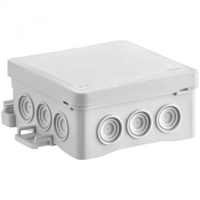 SIMET 35346102 Puszka natynkowa hermetyczna IP54 z możliwością mocowania na hakach NS6 /85x85x40mm/ Szary