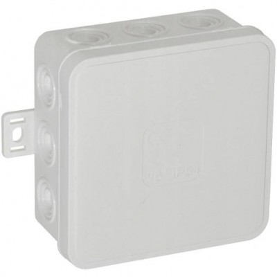 VIPLAST Puszka natynkowa hermetyczna IP54 odgałęźna V6 /85x85x41mm/ Biały