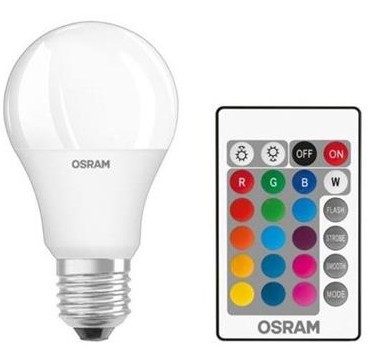 LEDVANCE Żarówka LED RGBW OSRAM LED STAR+ 9W E27 WW 806LM ściemnialna + pilot