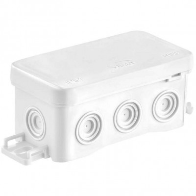 SIMET 35357106 Puszka natynkowa hermetyczna IP54 z możliwością mocowania na hakach NS8 /85x45x40mm/ Biały