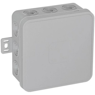 VIPLAST Puszka natynkowa hermetyczna IP54 odgałęźna V6 /85x85x41mm/ Szary