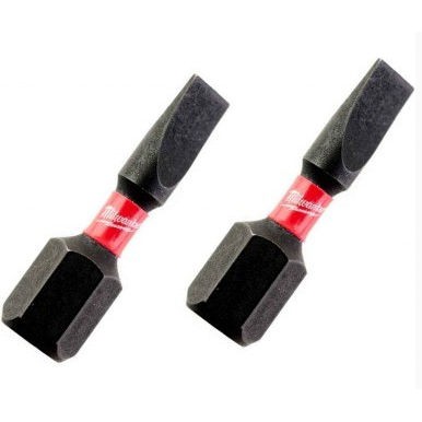 MILWAUKEE BIT SHOCKWAVE PŁASKI SL0,6X4,5 25MM - 2 SZT. Ciemnoszary