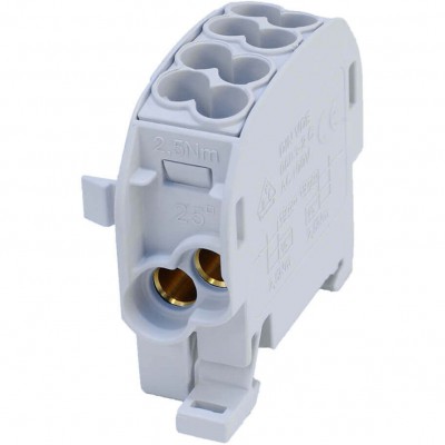 SIMET 81501002 Blok rozdzielczy-odgałęźny Al/Cu 80110 jednobiegunowy 25 mm² SCB 25 /Szary/